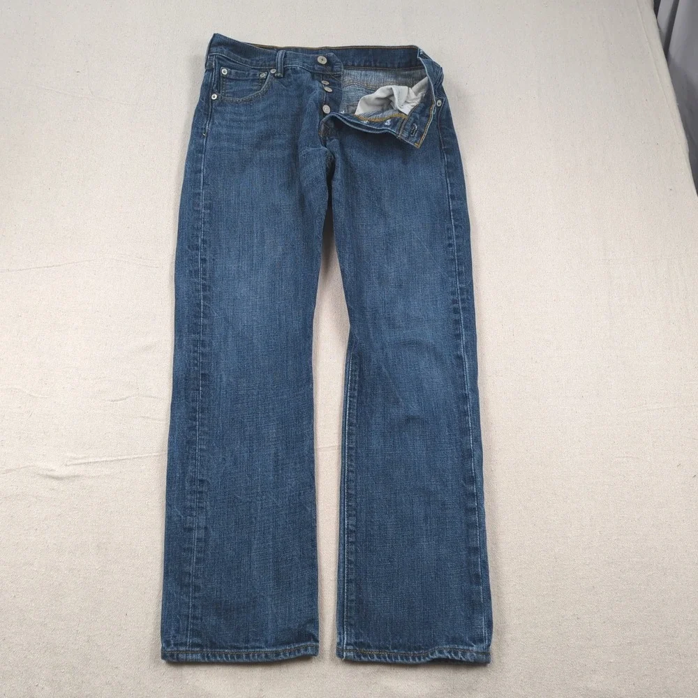 Levis 501 Jeans Mens 30x30 Blue Button‎ Fly Casual Classic American Western